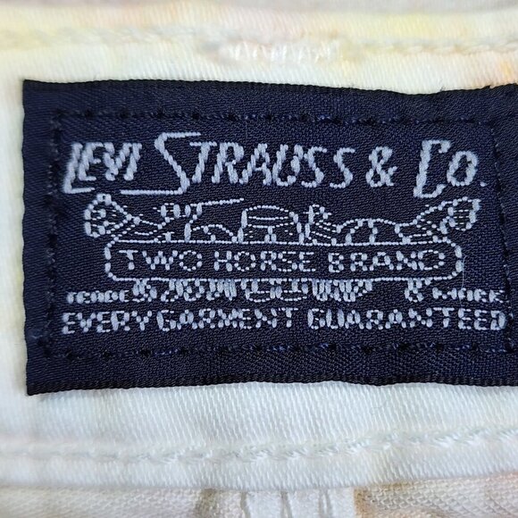 Levis Tie-Dye Jeans Size 32x30 Yellow & Orange Cotton Casual Relaxed F - Picture 4 of 15